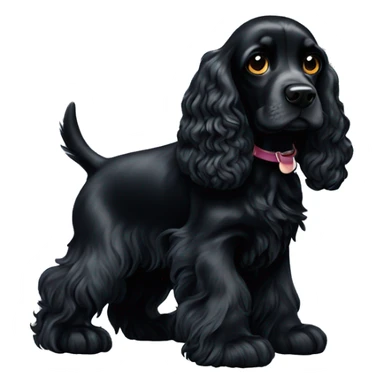 Black working cocker spaniel sticker