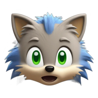 Sonic The Hedgehog from SEGA, Blue Fur with a green eyes, CGI ACCURATE sticker