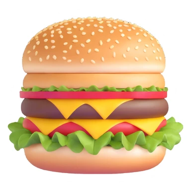 burger with sesame seed bun sticker