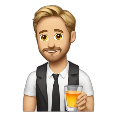 Ryan Gosling drink vodka sticker