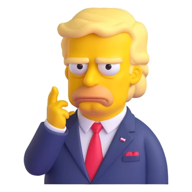 the Simpson Trump character sticker