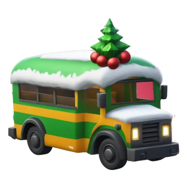 fortnite battle bus with a christmas theme sticker