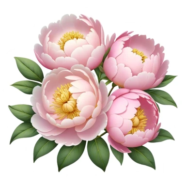 Pastel peonies sticker