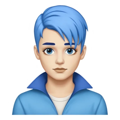 blue hair drag king fabulous makeup sticker