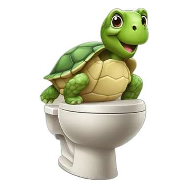 Tortue sur une loo sticker
