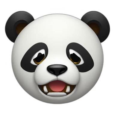2D pixeled angry panda sticker