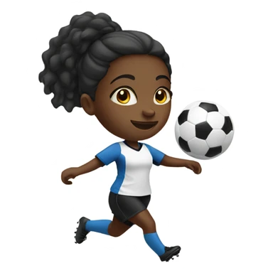 black girl playing soccer  sticker