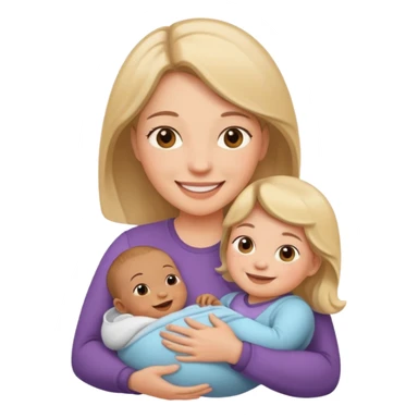 My wife with baby sticker