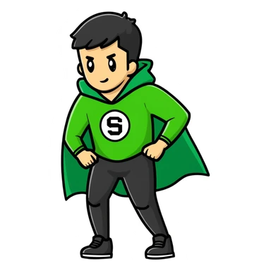 green sport cape sticker