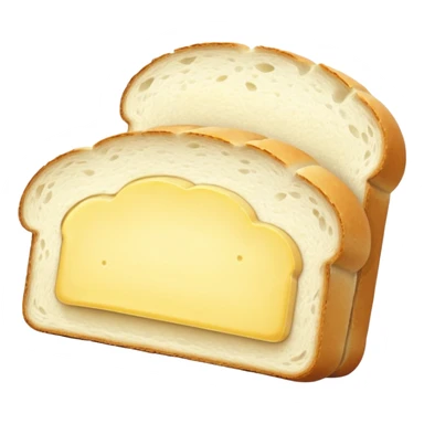 whire bread with butter sticker