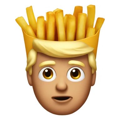 Donald Trump with French fries sticker