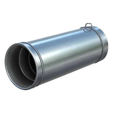 a steel shiny sewer pipe from which wastewater flows out sticker
