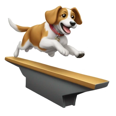 Agility dog jumping over anvil sticker