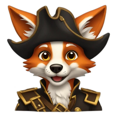 Foxy the pirate fox sticker