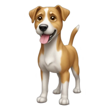 Un chien a cotée d'un cheval sticker