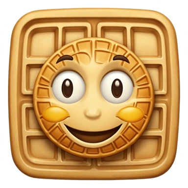 waffle smiling  sticker