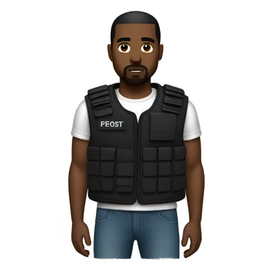 black bulletproof vest (Kanye) sticker