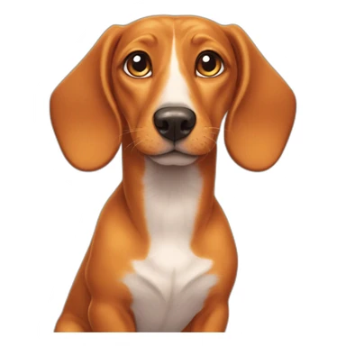 half orange cat half dapple dachshund catdog sticker