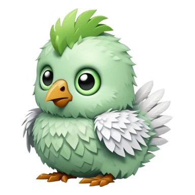 baby zombie on a tiny white chicken in Minecraft style sticker