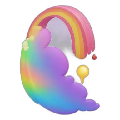 Coeur arc en ciel sticker