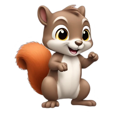 the squirrel shows ok with its paw sticker