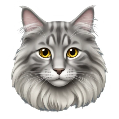 Grey Norwegian forest cat sticker