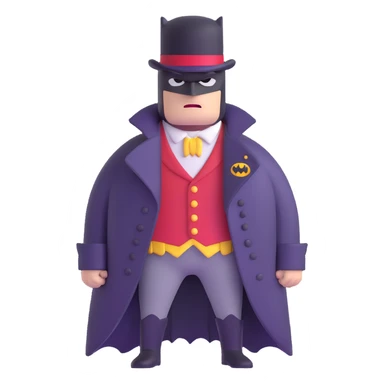 Batman wearing Victorian era clothes with top hat and coat sticker