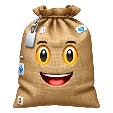 square sack of bag sticker