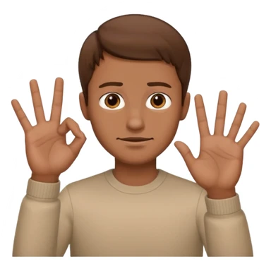 decision gesture Man “NO” sticker