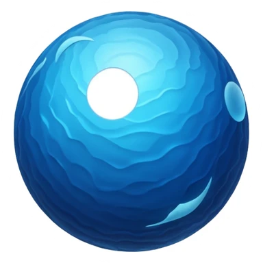 Can you make me an emoji of a blue planet? Without a face, like and actual planet sticker