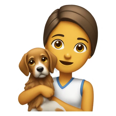 Chica y su perrito sticker