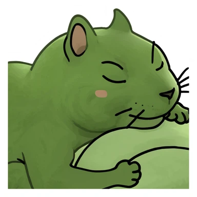 Sleeping squirrel  sticker