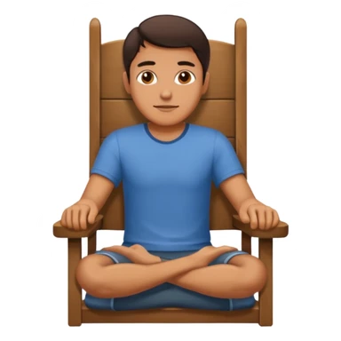 man sitting still in a chair sticker