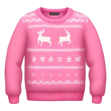 cute pink christmas sweater  sticker