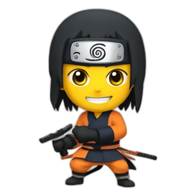 Naruto with katana sticker