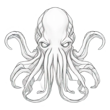 Cthulhu wireframe 3D sticker