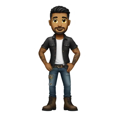 male tattoo artist with boots sticker