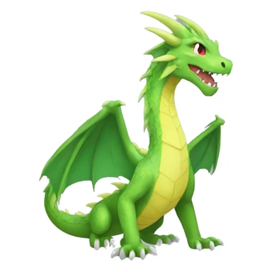 Colorful Legendary Green Jungle Grass Dragon Fakemon sticker