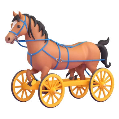 horse cart sticker