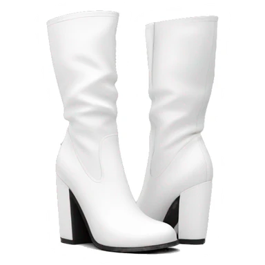 white block heel boots sticker