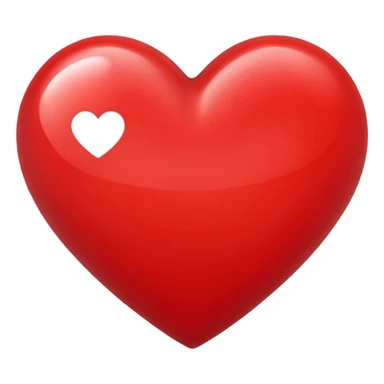 red heart emoji, glossy and vibrant sticker