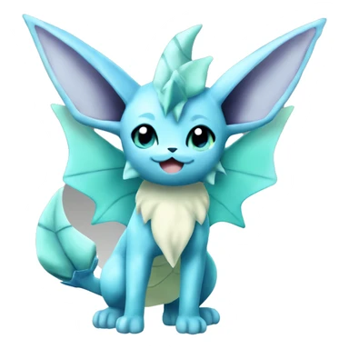 Kawaii Gorgeous Beautiful Vaporeon-Glaceon-Pokémon full body sticker