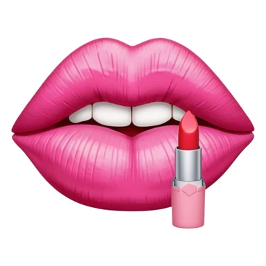 Light pink kiss print  sticker