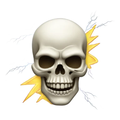 Hawaiian Skull with lightening bolt sticker