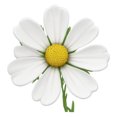 cosmos white flower sticker