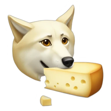 Brie cheese and Wolf  sticker