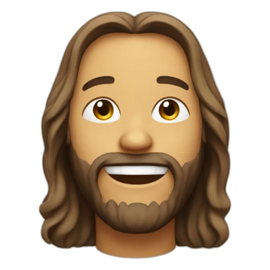 Jesus laughs until he tears up sticker