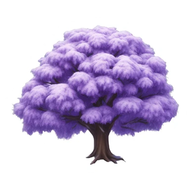 Beautiful purple tree in winter snow , ultra realistic  sticker