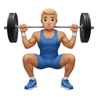 Guy squating without a dumbell sticker