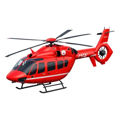 Rescue Helicopter - Airbus H145 (Model Year: 2021) (Iconic colour: Red with white) sticker